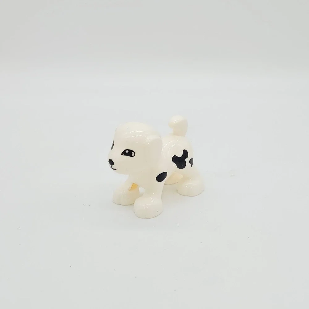LEGO Duplo Dalmatian Puppy Figure Toddler OS White Black Spotted Dog Animal